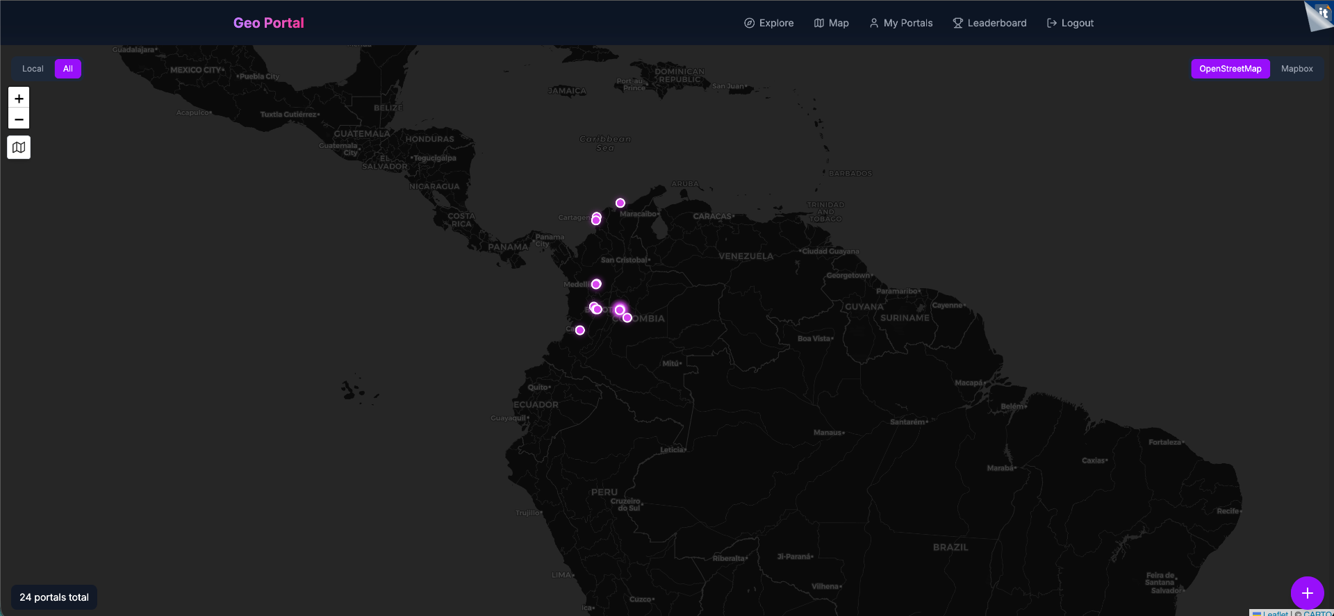 Hashtag.org global portal map
