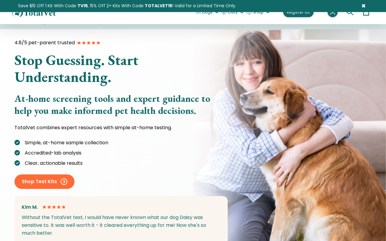 Veterinarians.org — screenshot of their official website