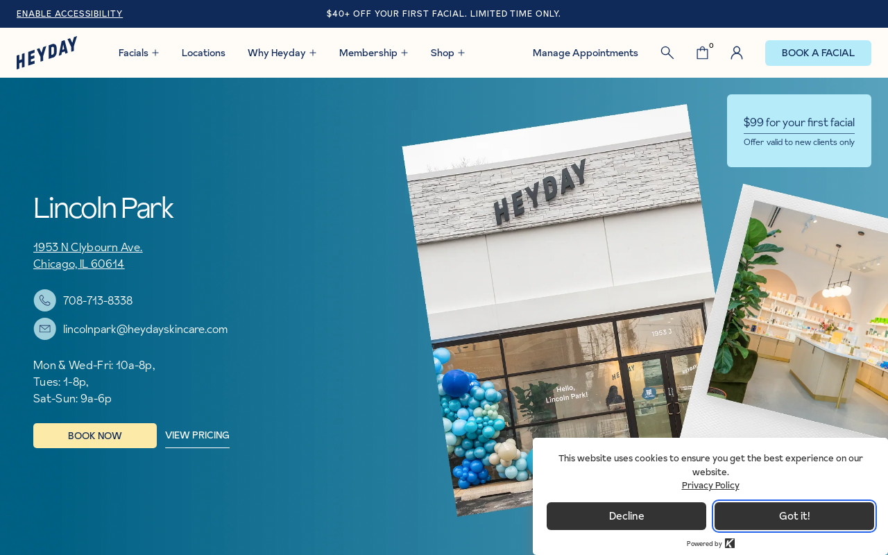 Heyday — screenshot of their official website