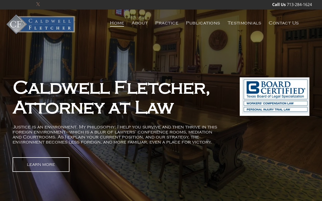 Caldwell Fletcher — screenshot of their official website