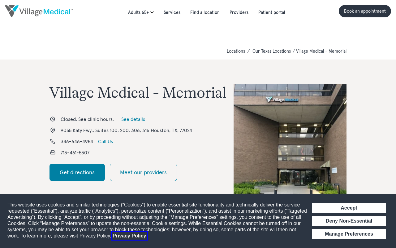 Village Medical — screenshot of their official website