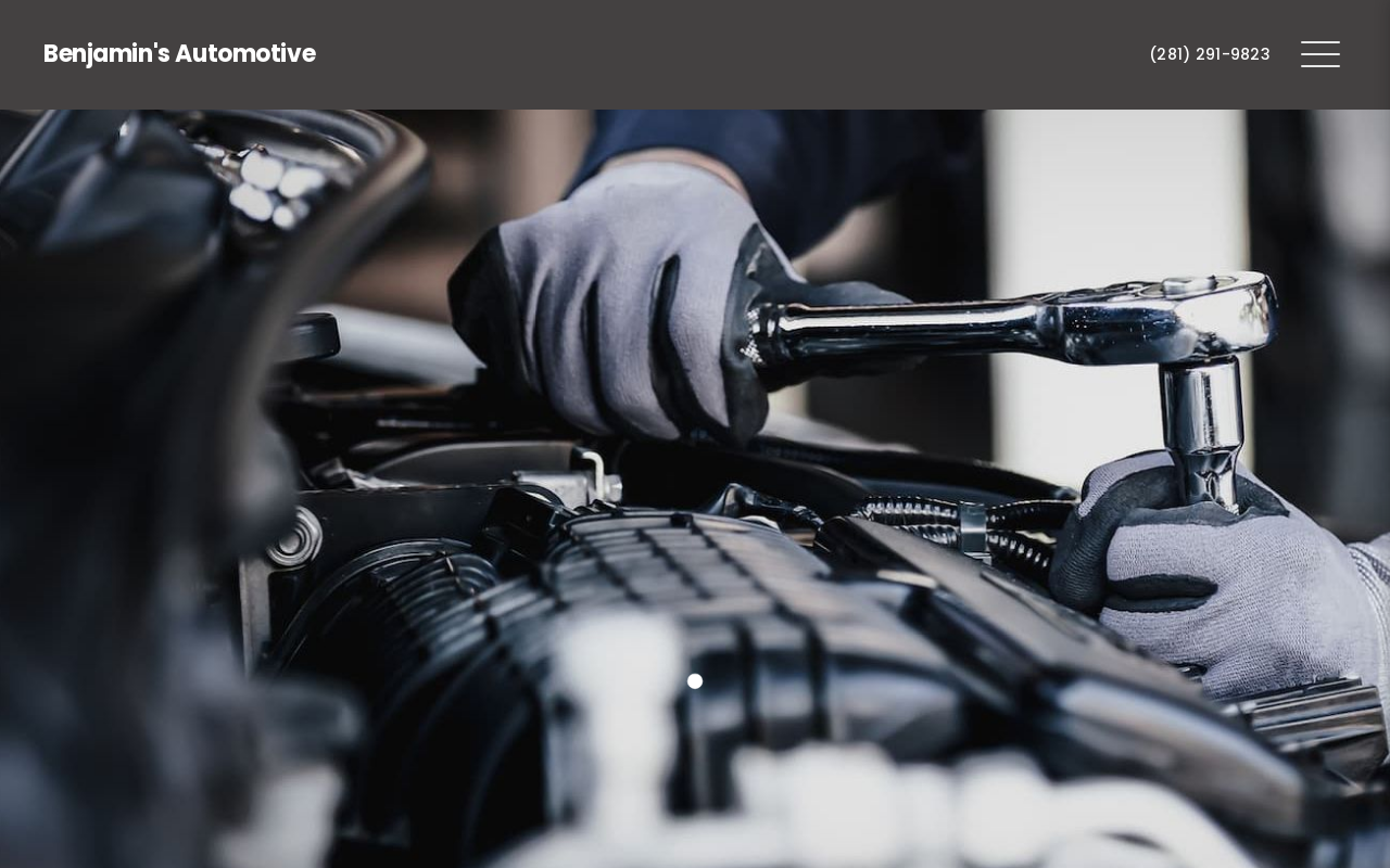 Benjamin's Automotive — screenshot of their official website
