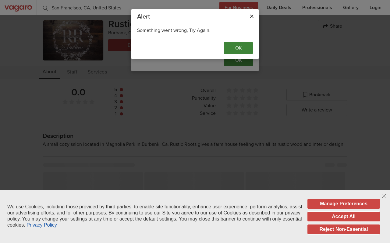 Rustic Roots — screenshot of their official website