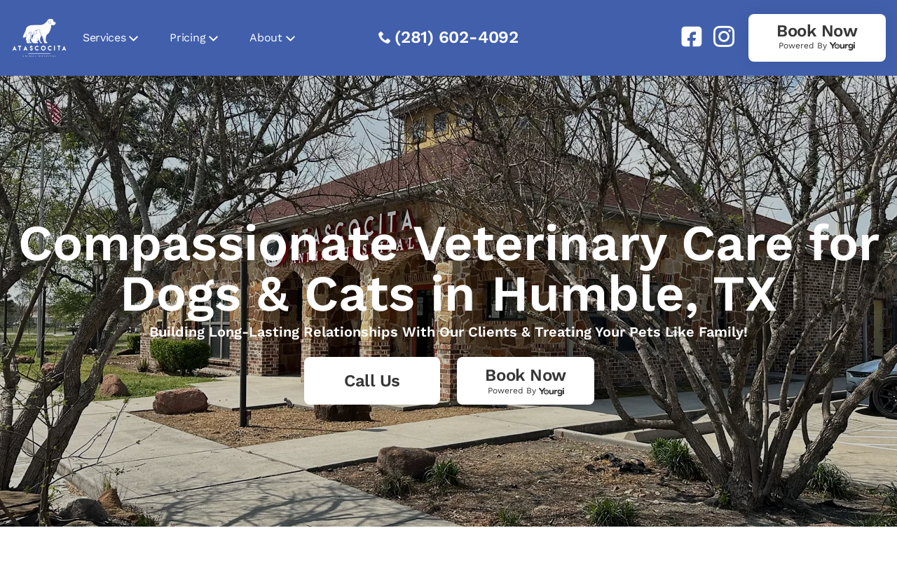 Atascocita Animal Hospital — screenshot of their official website
