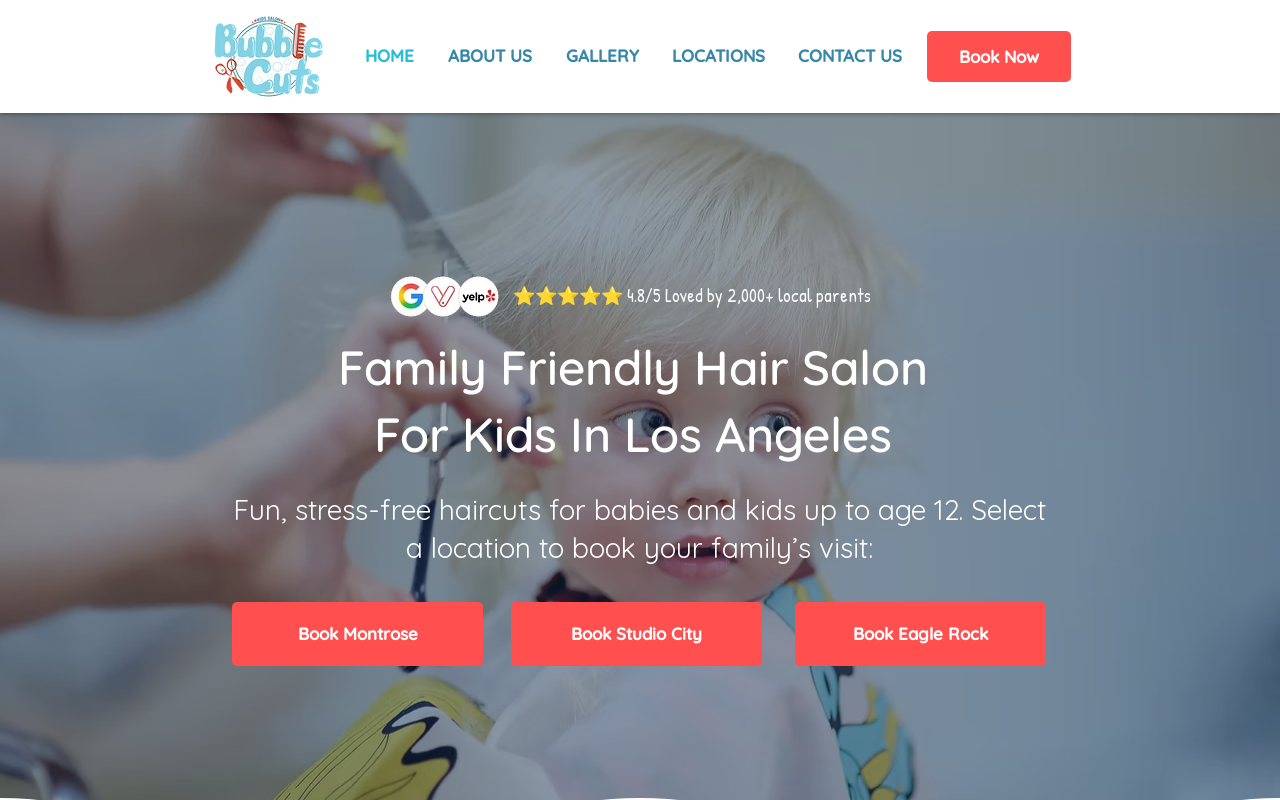 Bubble Cuts — screenshot of their official website