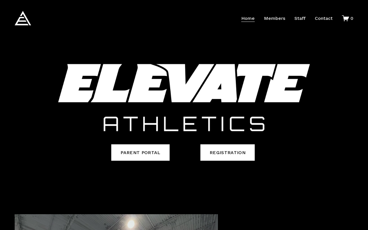 Elevate Athletics — screenshot of their official website