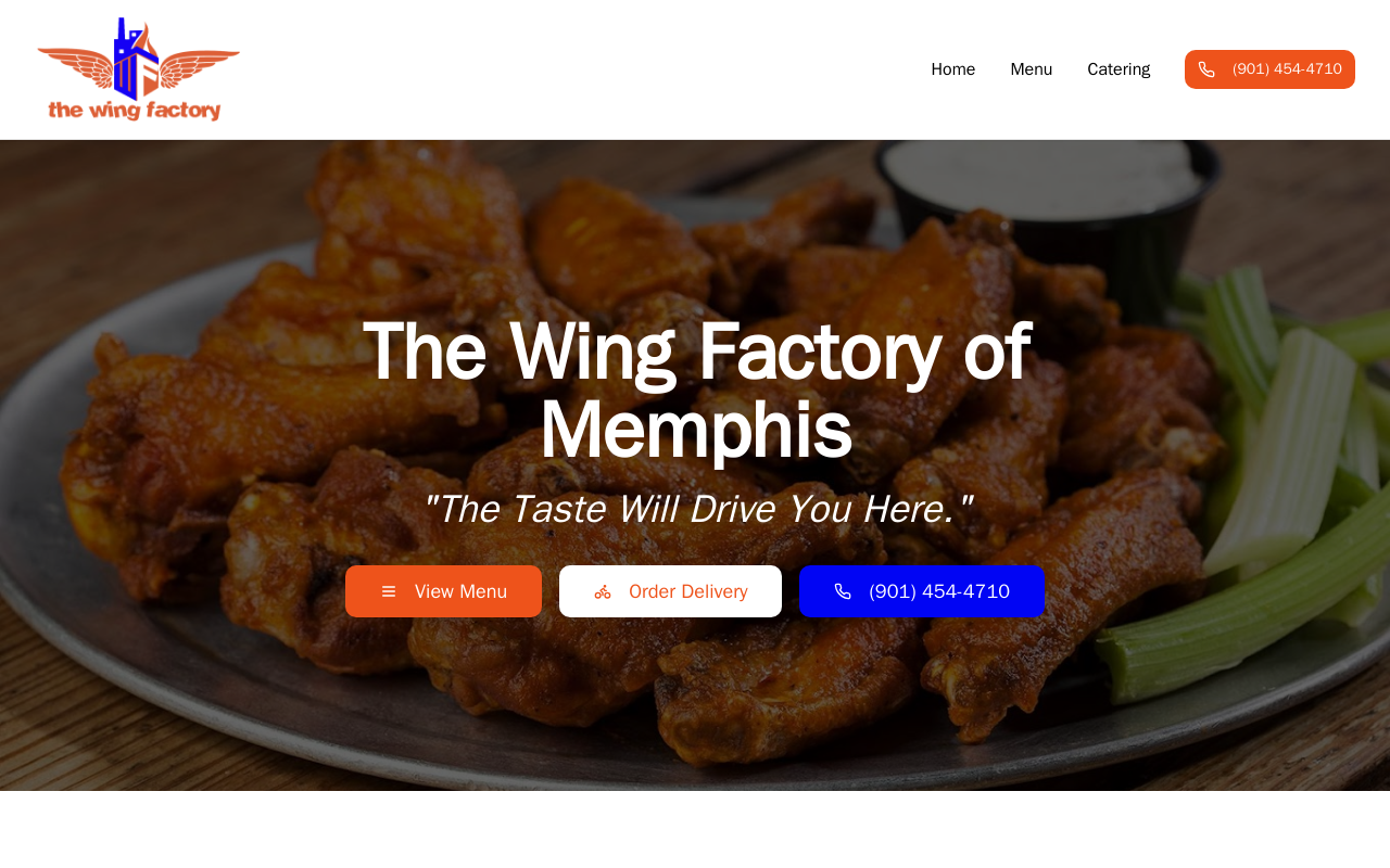 The Wing Factory — screenshot of their official website