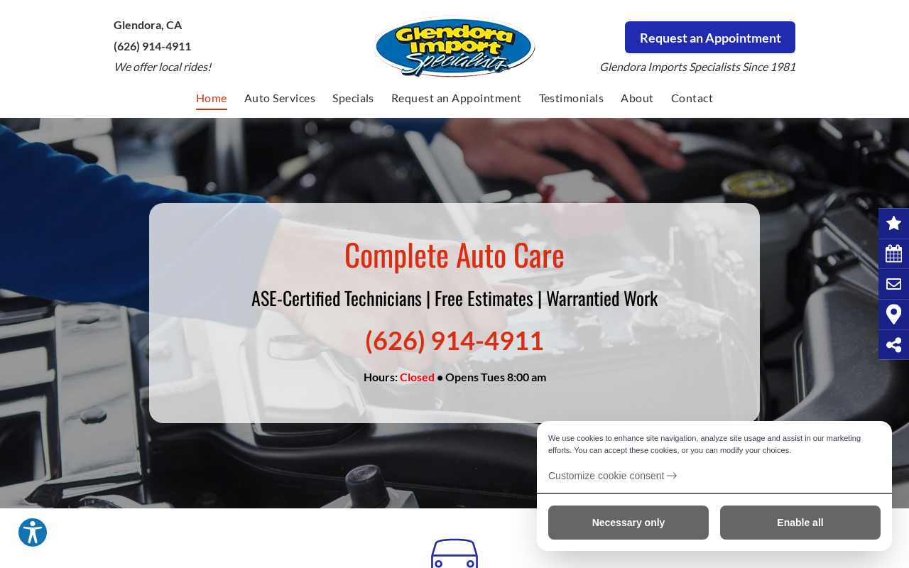 Import Specialists, Inc. — screenshot of their official website