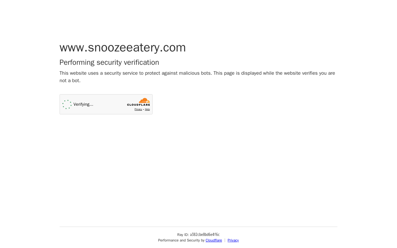 Snooze - An A.M. Eatery — screenshot of their official website