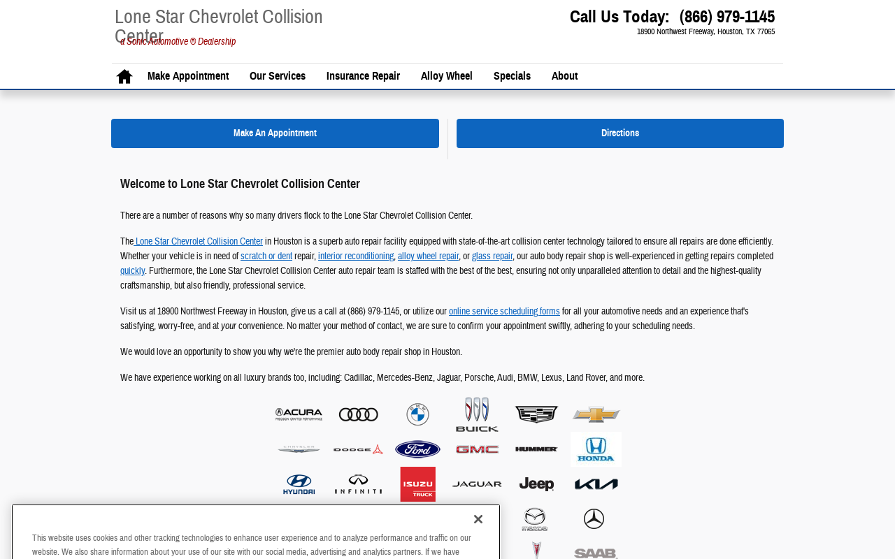 Lone Star Chevrolet Collision Center — screenshot of their official website