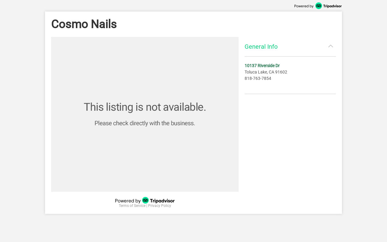 Cosmo Nails — screenshot of their official website