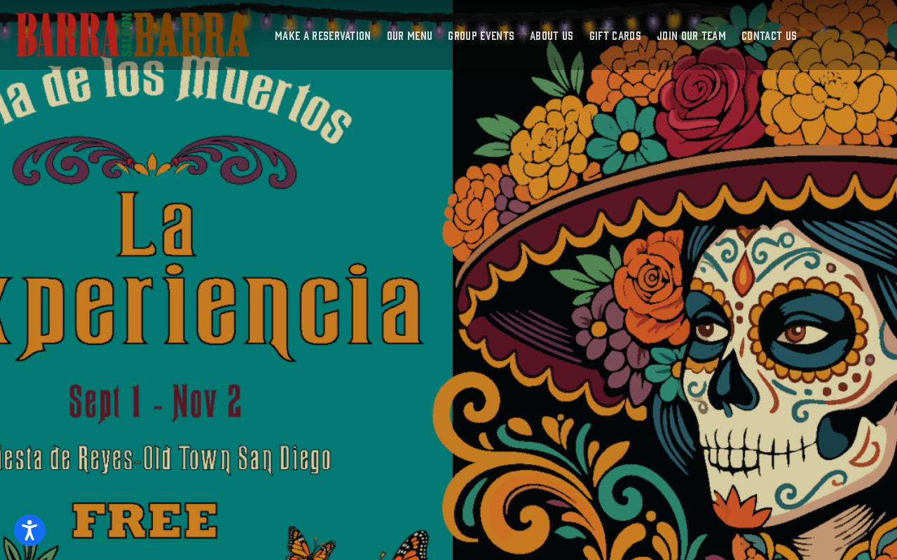 Barra Barra Saloon — screenshot of their official website