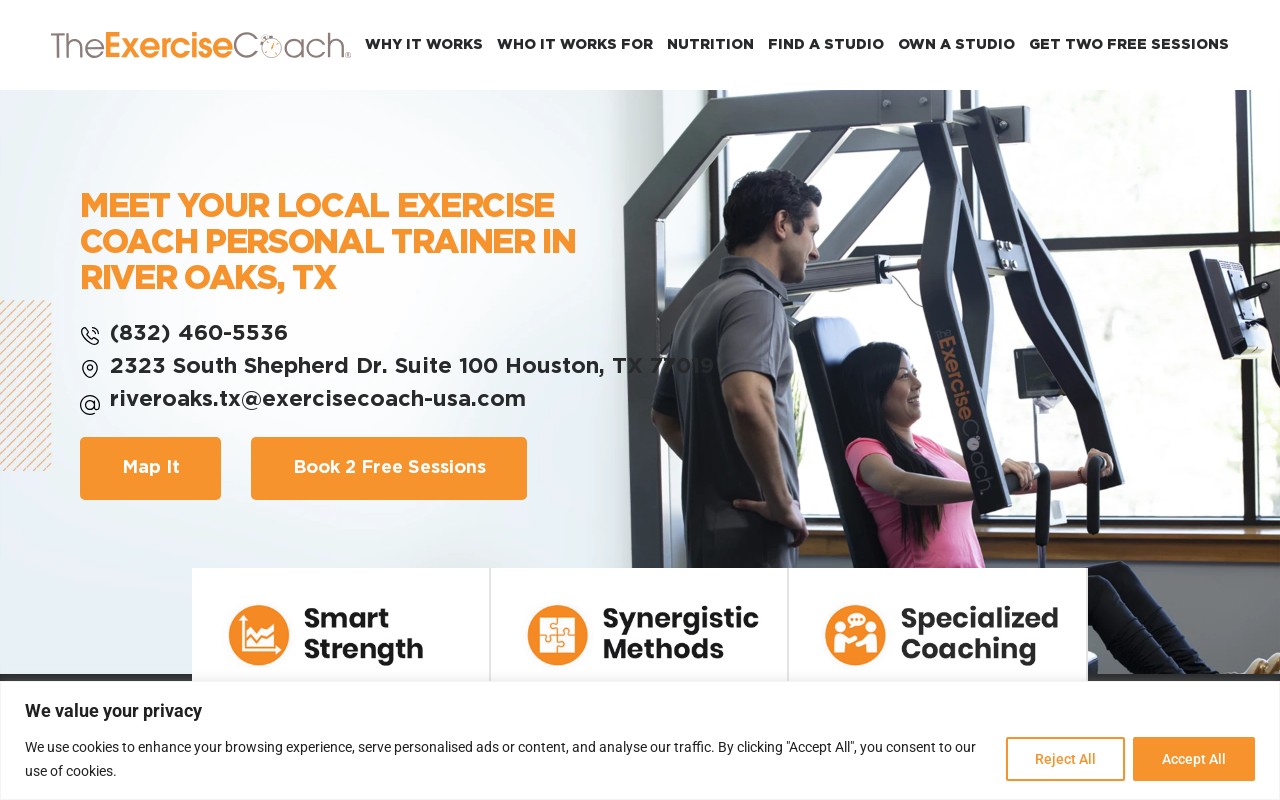 The Exercise Coach — screenshot of their official website