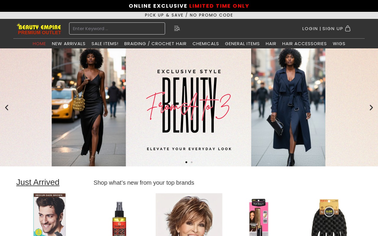 Beauty Empire — screenshot of their official website
