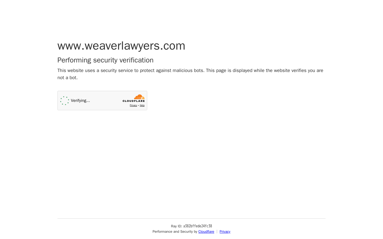 The Weaver Law Firm — screenshot of their official website