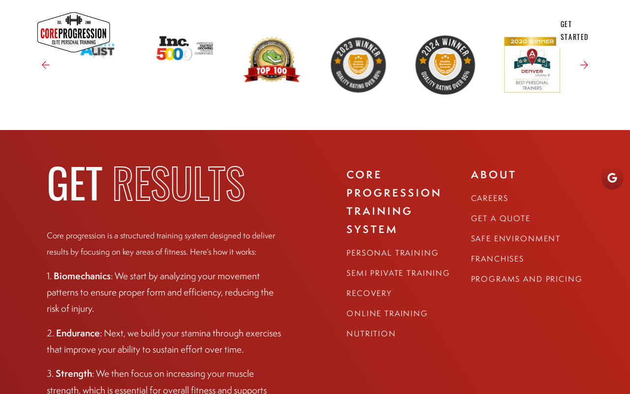 Core Progression — screenshot of their official website