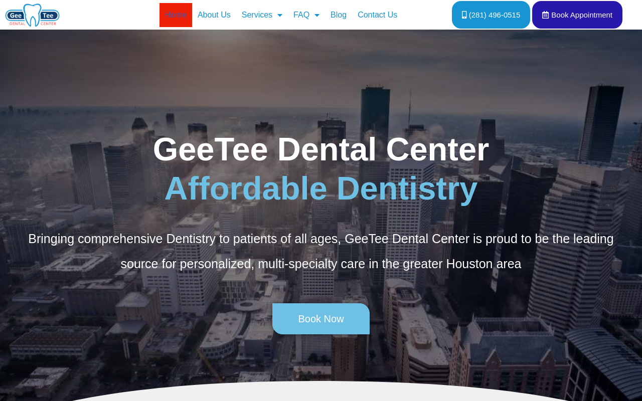 GeeTee Dental Center — screenshot of their official website