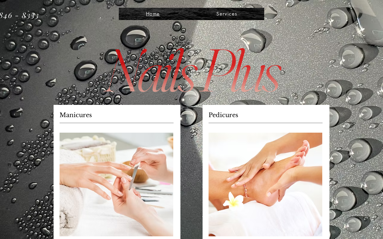 Nails Plus — screenshot of their official website