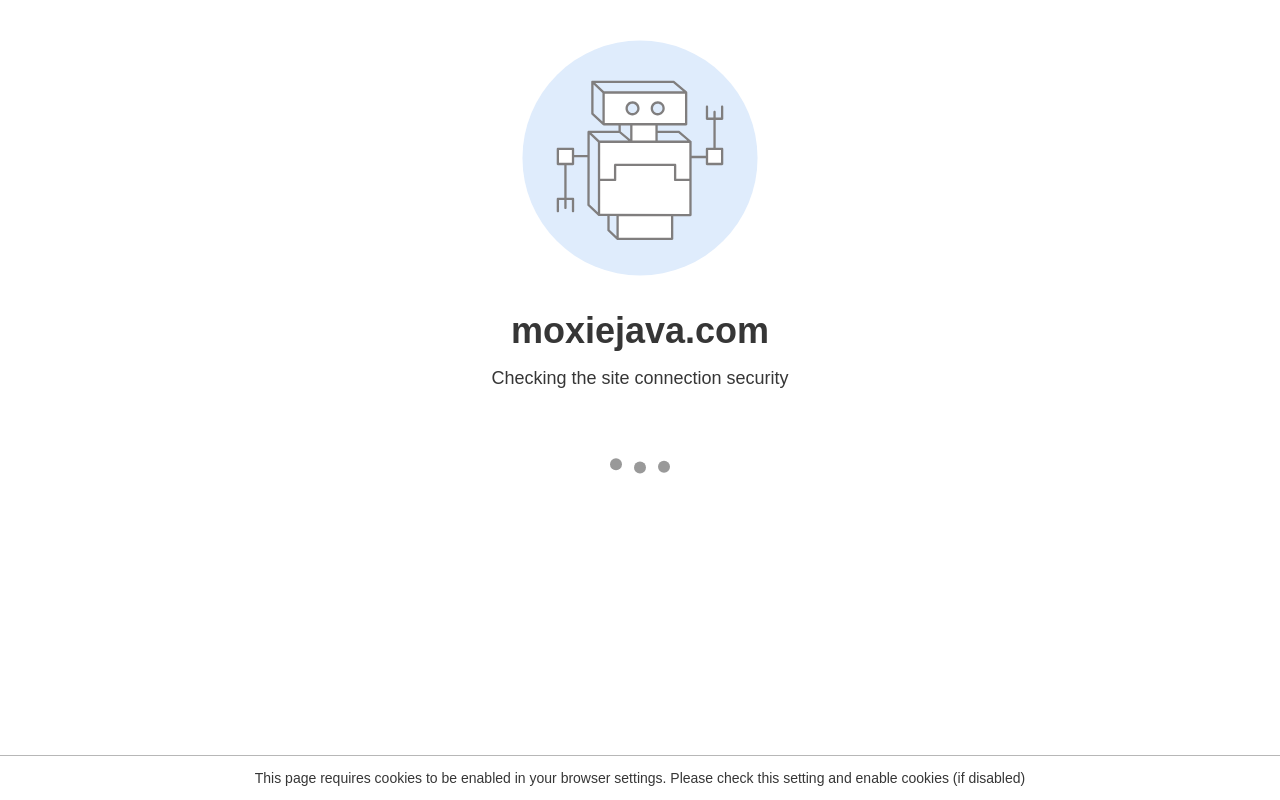 Moxie Java Cafe — screenshot of their official website