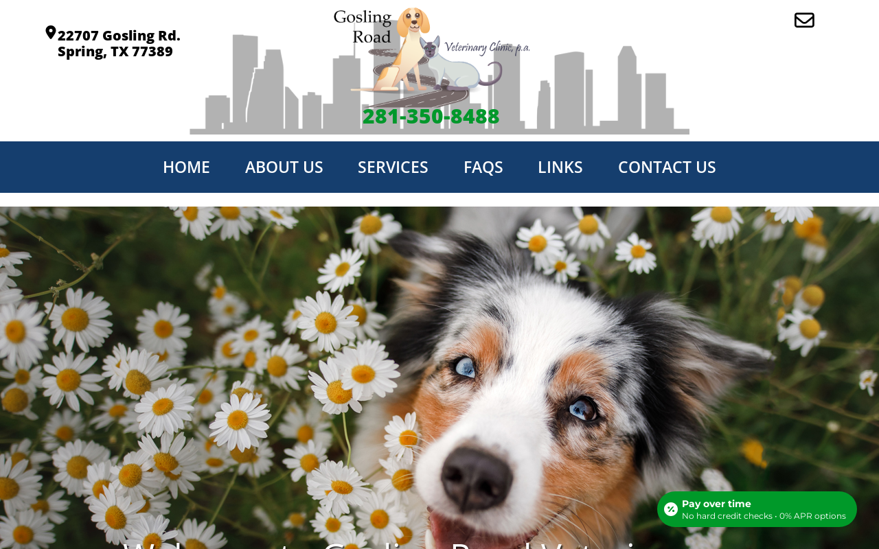 Gosling Road Veterinary Clinic — screenshot of their official website