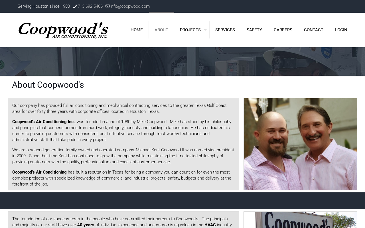 Coopwood's Air Conditioning — screenshot of their official website