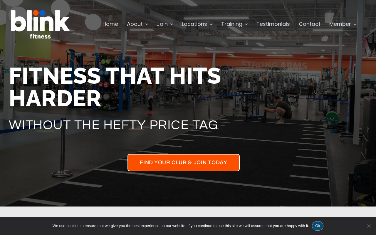 Blink Fitness — screenshot of their official website